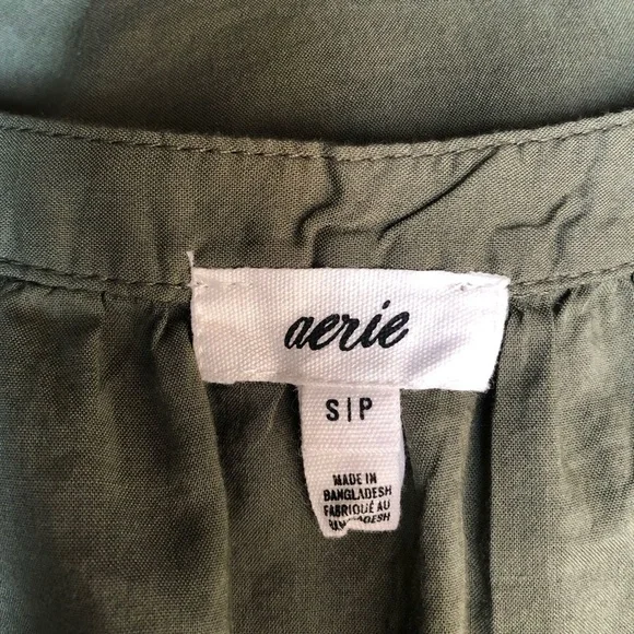 AERIE Button Front Crop Top Size S - Picture 6 of 9